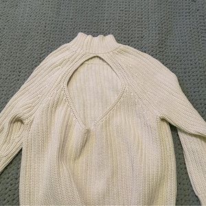 Kendall and Kylie cream knit turtleneck sweater